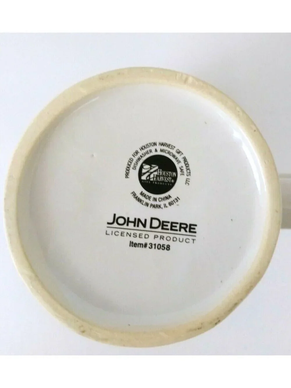 Vintage John Deere Tractor Boy & Dad On Tractor & Fishing Moline, IL. Coffee Cup